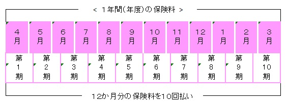 普通徴収の場合の納付月