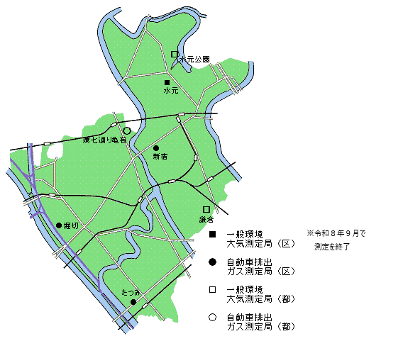 大気測定局の配置
