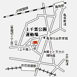 上千葉公園運動場テニスコート周辺図