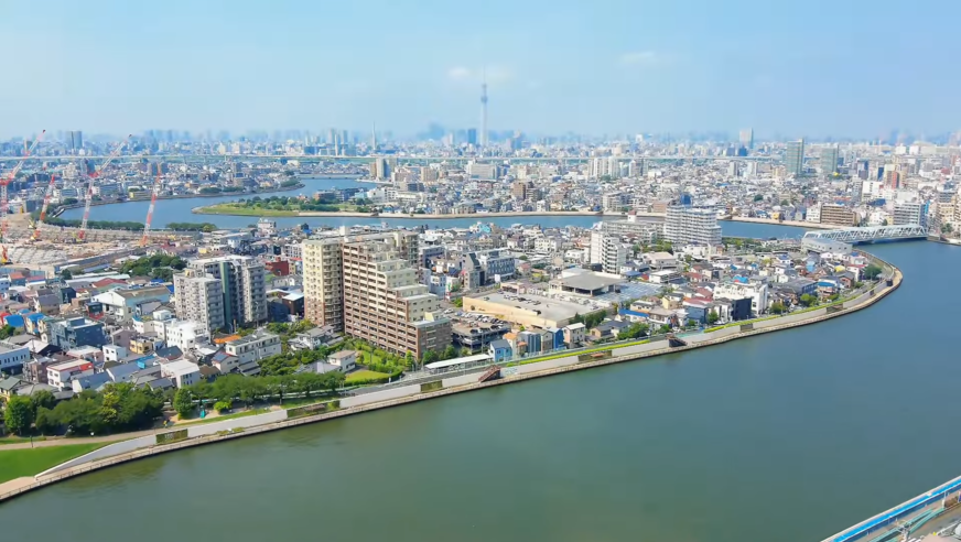 写真:葛飾区の航空写真