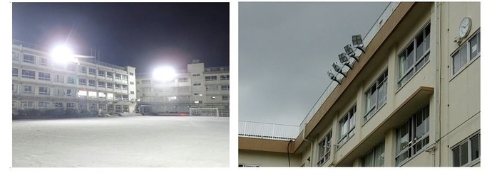 亀有中学校夜間照明