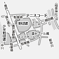 総合スポーツセンターテニスコート周辺詳細図