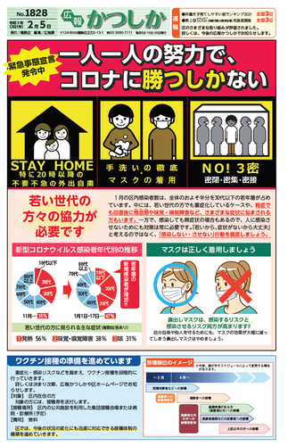 広報かつしか2月5日号1面の画像