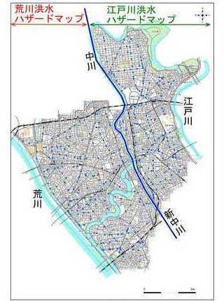 図3　区内洪水標識板設置位置図