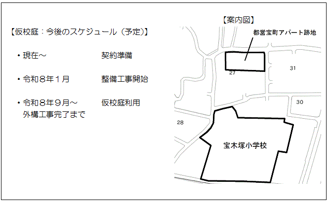 仮校庭スケジュール予定
