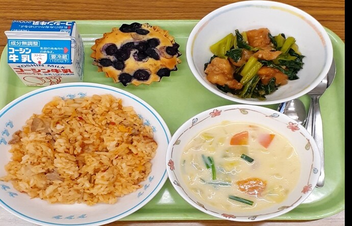 小松菜と鶏ささみの香味炒め