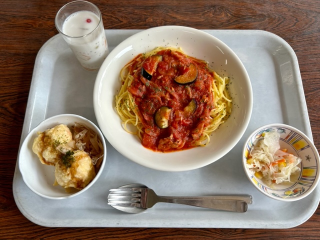 なすとトマトのスパゲティ