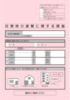 ピンク色の調査票です