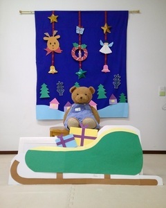 クリスマスフォトコーナーの写真