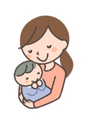 ママと赤ちゃんのイラスト
