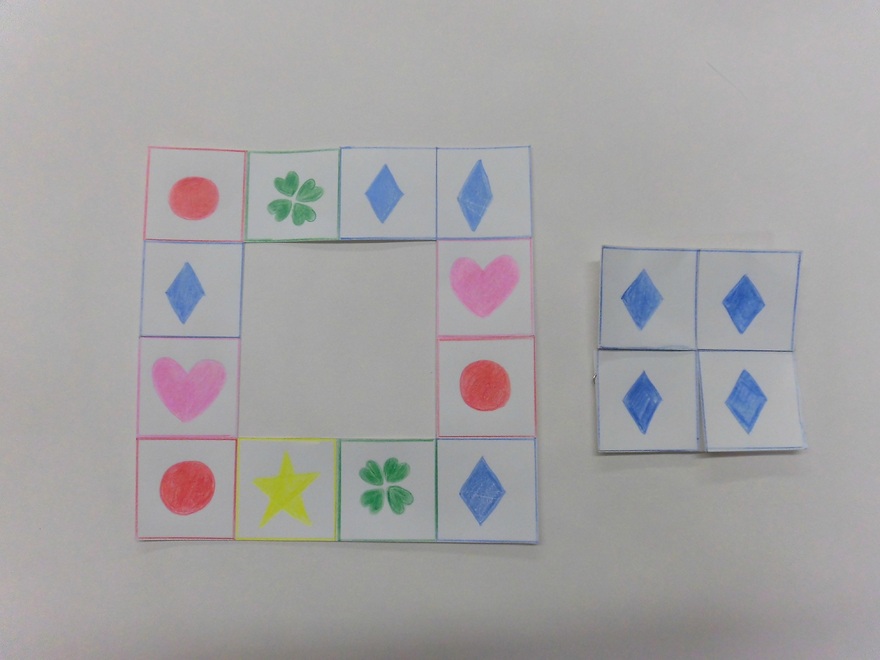絵合わせパズル工作の見本